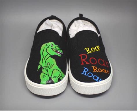 Custom Adult Dinosaur Sneakers Etsy