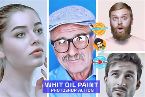 Whit Oil Paint Photoshop Action Design Cuts