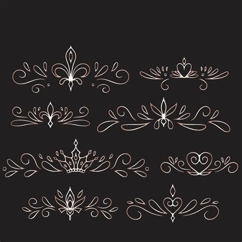 ornamental elements collection 43511405 Vector Art at Vecteezy 