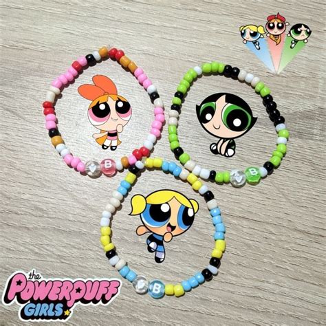 Jual POWERPUFF GIRL BRACELET SERIES MANIK BEADS POWERPUFF GIRL