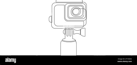 Action Camera Continuous One Line Drawing Single Line Extreme Video