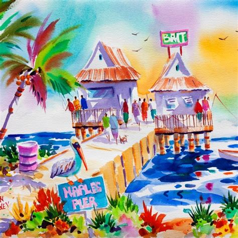 Naples Florida Florida Art Coastal Decor Colorful Beach Etsy