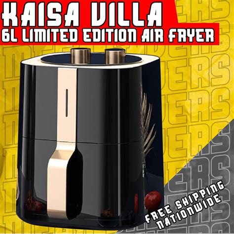 Kaisa Villa Air Fryer 6L Brand New Large Capacity Pre Timer Air Fryer