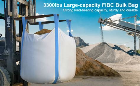 FIBC Bulk Bag 1 5 Ton Bag 35 L X 35 W X 43 H 3300lbs SWL Open Top