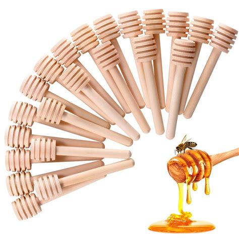 24 Pcs Honey Dipper Sticks 3 Inch Mini Wooden Honeycomb Stick Small