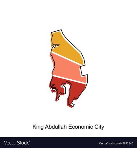 Map of king abdullah economic city design Vector Image