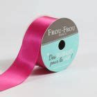 Bobinette Ruban Satin double face Frou Frou Noir de jais 25 mm x 5 mètres