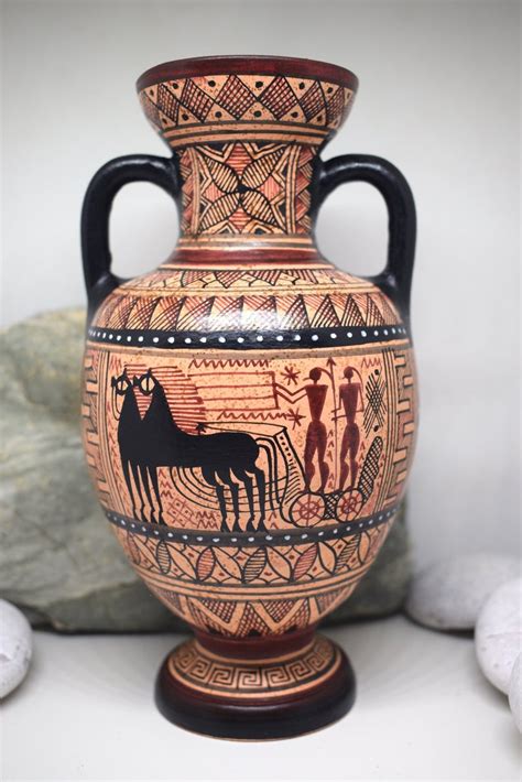 Ancient Greek Ceramic Amphora Vase of the Geometric Period - Handmade ...