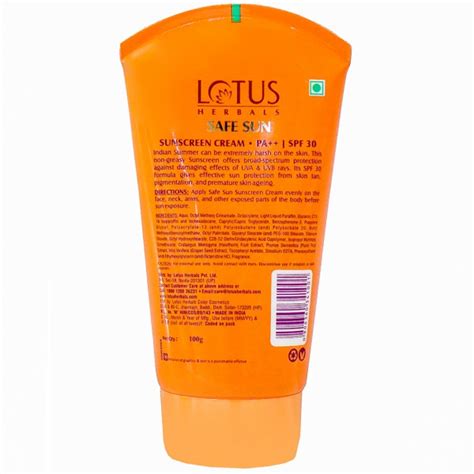 Buy Lotus Herbals Safe Sun Spf Pa Sunscreen Cream G In