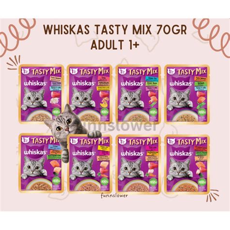 Jual Makanan Kucing Basah Whiskas Pouch Tasty Mix Kitten Junior Adult