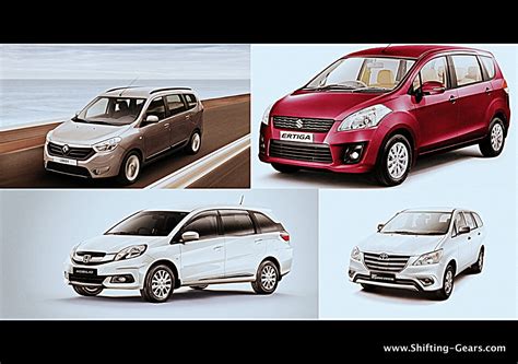 Lodgy Vs Ertiga Vs Mobilio Vs Innova Specs Comparo Shifting Gears