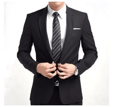 Terno Executivo Oxford Slim Preto Palet Cal A Barato Blazer