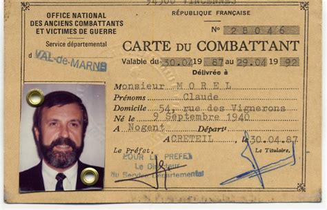 Avantage Carte Du Combattant Carte