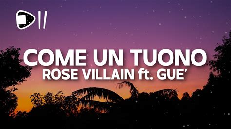 Rose Villain Feat Gu Come Un Tuono Testo Lyrics Tu Sei Bella