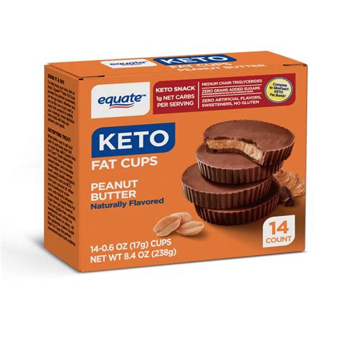 Equate Keto Fat Cups Peanut Butter Keto Snack 14 Ct