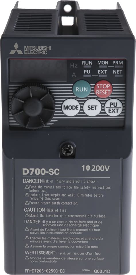 FR D720S 025SC EC Mitsubishi Mitsubishi Inverter Drive 1 Phase In 0