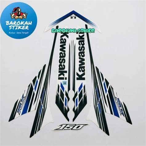 Original Asli Striping Stiker Polet Motor Kawasaki Klx 150 Lama Hitam