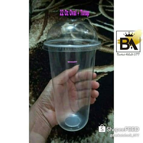 Jual Gelas Plastik Cup Pp Oz Tutup Cembung Gram Tutup Gram