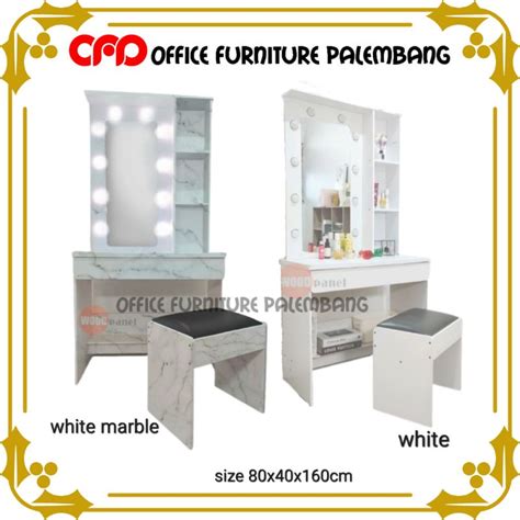 Jual Meja Rias Lampu Mr Led Dressing Table Vanity Mirror Kaca Cermin