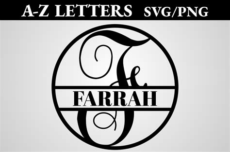 Split monogram svg png creative split monogram frame alphabet fun digital downloads for cricut ...