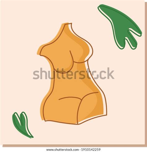 Naked Woman Setbody Positive Illustration Vector Stock Vector Royalty Free