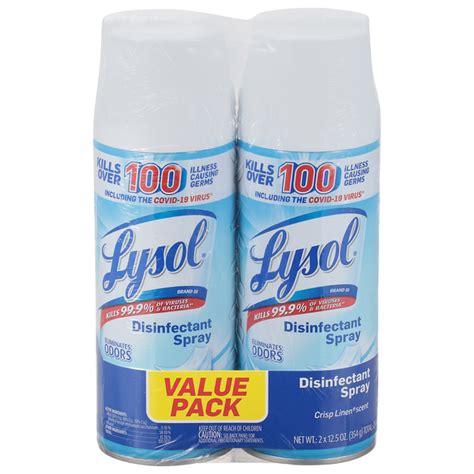 Save On Lysol Crisp Linen Disinfectant Spray Aerosol 2 Pk Order