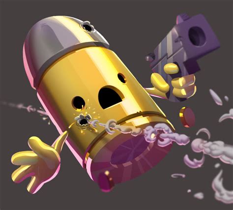 one face a day 176 Bullet Kin (enter the gungeon) by Dylean on DeviantArt