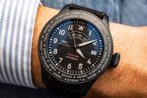 Hands On Debut Iwc Pilots Watch Timezoner Top Gun Ceratanium Luxury