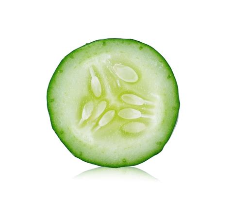 Premium Photo Fresh Slice Cucumber On White Background