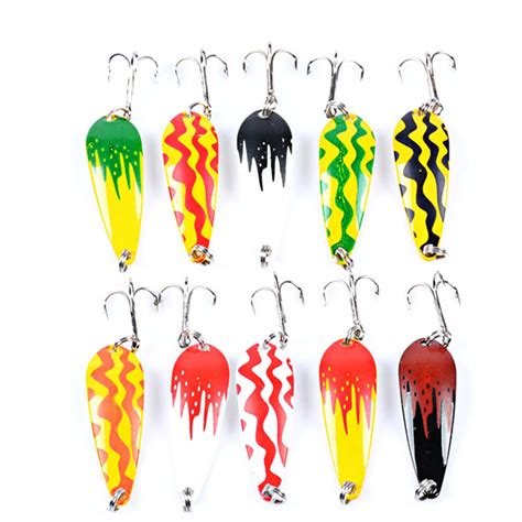 Pcs Spinner Spoon Bass Trout Hard Bait Artificial Crankbait Wobbler