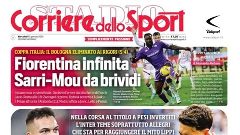 La Prima Pagina Del Corriere Dello Sport “rilancio Napoli Ngonge E