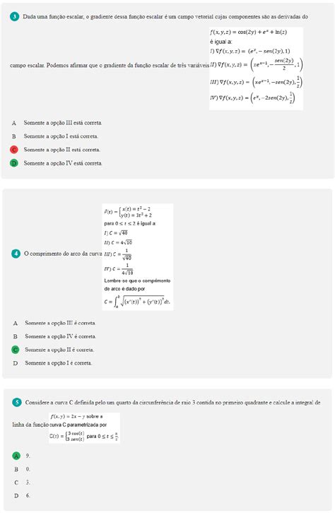 Prova 2 Calculo Diferencial E Integral Iii Uniasselvi Cálculo Iii