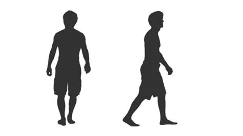 Silhouette Man In Shorts With Naked Tors Stock Video Pond