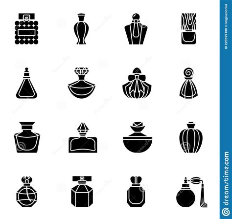 Perfume Bottle Icon Set 2 Filled Icon Style Stock Vector