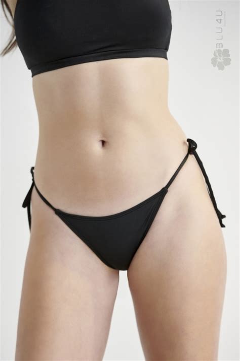 Blu4u Bikini String με Κορδονάκια Μαύρο 22365088 02 Skroutz gr