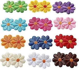 Amazon Misdonr Pcs Colorful Flowers Iron On Patches Embroidered