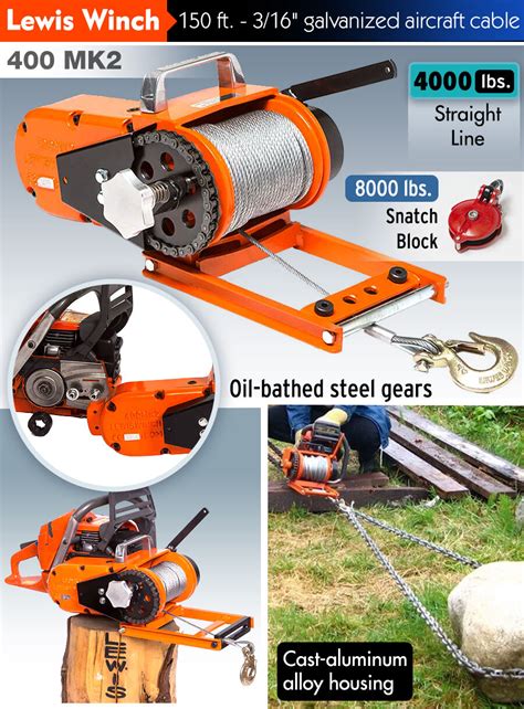 Reviews Best Chainsaw Winch — Lewis Winch 400 Mk2
