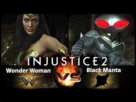 Injustice Wonder Woman Vs Black Manta Hd Youtube