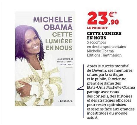 Promo Cette lumière en nous michelle obama chez Hyper U