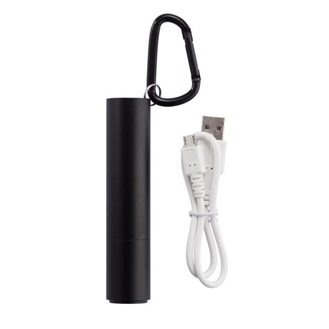 2200 MAh Powerbank En Zaklamp Zwart P324 711 Promotiemiddelen