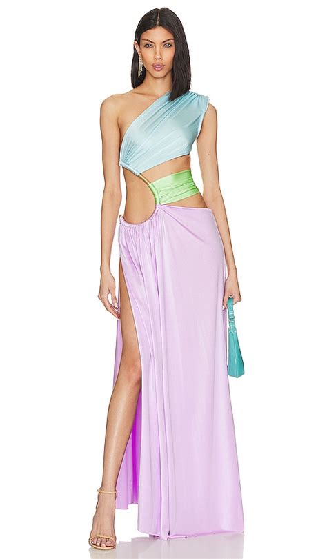 Bronx And Banco Jamilia One Shoulder Gown In Baby Blue ModeSens