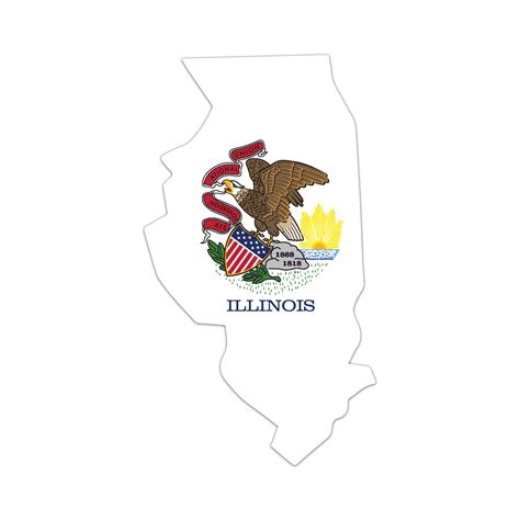 Illinois State Flag Decal – Great Lakes Proud