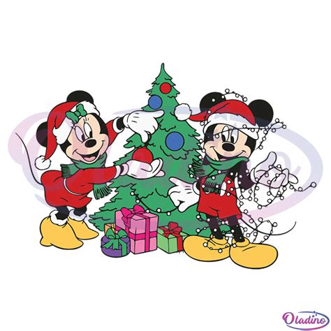 Mickey Minnie Christmas Svg