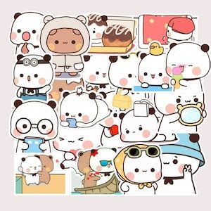 20/40/60/120 Pcs Bubu Dudu Stickers Cute Bubududu Bears Couple Stickers ...