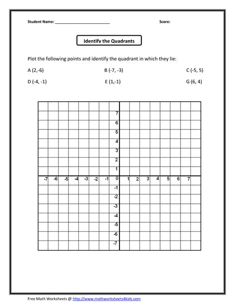 Free Worksheets On Coordinate Grids