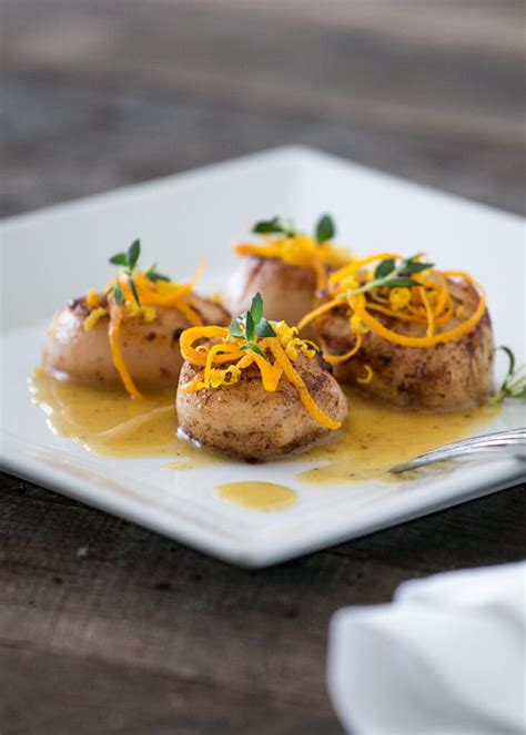 Pan Seared Scallops With Citrus Ginger Sauce