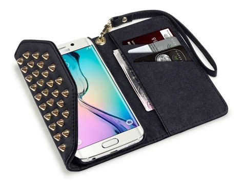 Covert Studded Trifold Wallet Case Samsung Galaxy S Edge Hoesje