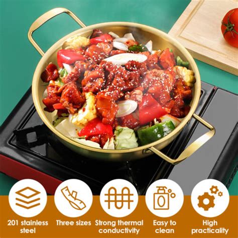 Korean Ramen Noodle Pot With Handle Stainless Steel Ramen Cooking Pot