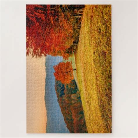 Colorful Fall Autumn Tree Landscape Jigsaw Puzzle | Zazzle