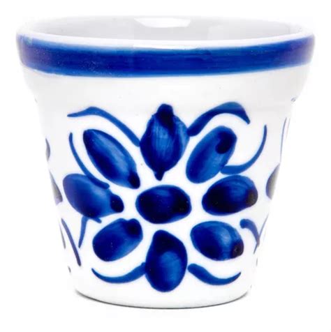 Mini Vaso Cachepot Em Porcelana Azul Colonial 6 5 Cm Parcelamento Sem